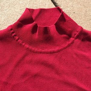 Red knit crop top